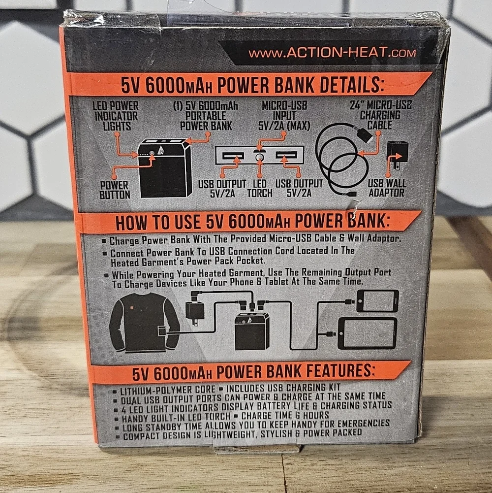 ActionHeat Power Bank USB Charging Kit
